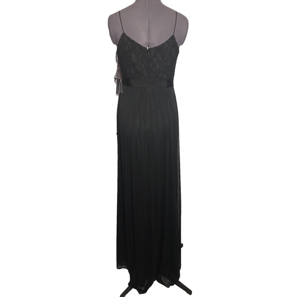 Adrianna Papell Love Story Black Prom Dress Lace Gown Dress Sz 6 NWT DAMAGED - Picture 3 of 16